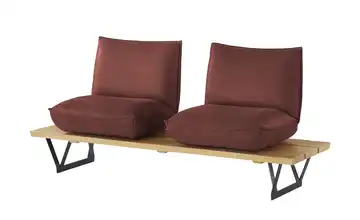 KOINOR Kufenbank Leder Schwof Drehfunktion inkl. Sitzvorzug Rot