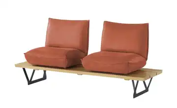 KOINOR Kufenbank Leder Schwof Drehfunktion inkl. Drehstopp Cognacbraun