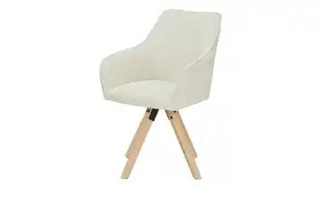 Polsterstuhl drehbar Beige Esche