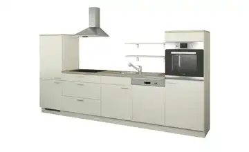 Küchenzeile ohne Elektrogeräte Creme, matt Magnolia (Creme) Ausführung links