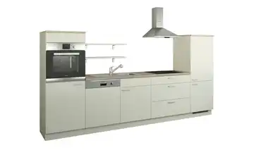 Küchenzeile ohne Elektrogeräte Creme, matt Magnolia (Creme) Ausführung rechts