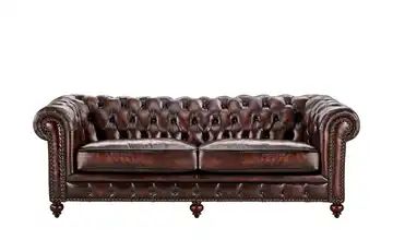 uno Sofa 3-sitzig Leder Chesterfield