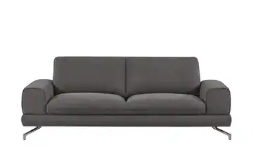 smart Sofa 3-sitzig Bonika Flachgewebe 3 Dunkelgrau