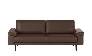 hülsta Sofa Sofabank aus Leder HS 450 218 cm Terrabraun (Braun)