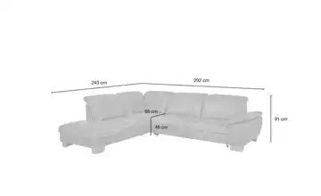 Leder-Ecksofa Raica