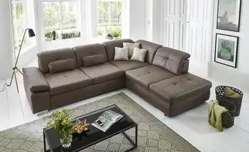 meinSofa Ledergarnitur Mocca Adele
