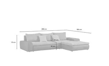 switch Ecksofa mit 2 Sitzhockern Riva