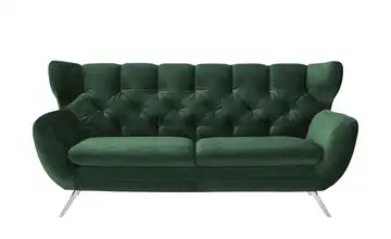 pop Sofa Caldara Chrom 2,5 Smaragd (Dunkelgrün)