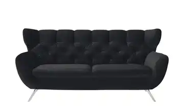 pop Sofa Caldara Chrom 2,5 Black (Schwarz)