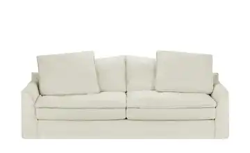 SOHO Sofa 3-sitzig Webstoff Weiß