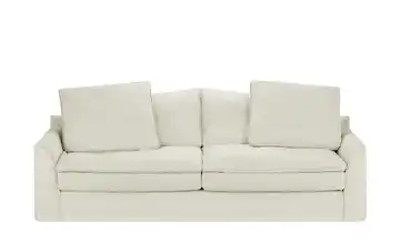 SOHO Sofa 3-sitzig Weiß Webstoff