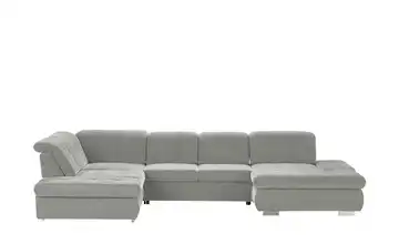 Kollektion Kraft Wohnlandschaft mit verschiedenen Funktionen Spencer Silbergrau links Grundfunktion
