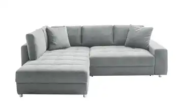 bobb Ecksofa Hellgrau Webstoff links