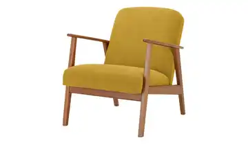 smart Sessel Bezug Webstoff fein Gelb