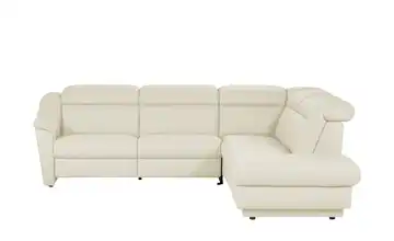himolla Ecksofa Leder 9707 rechts Creme Erweiterte Funktion
