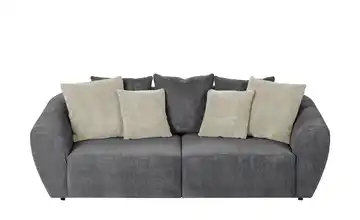 smart Big Sofa Savita Cordstoff Grau Farbe Zierkissen Beige