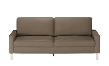 Max Schelling Einzelsofa aus Echtleder Maximum 3 Winkel Haselnussbraun verchromt