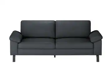 Max Schelling Ledersofa aus Echtleder Maximum Winkel, Winkel Schwarz, Schwarz 2,5 Navy (Dunkelblau)