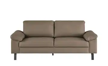 Max Schelling Ledersofa aus Echtleder Maximum 2 Winkel Schwarz, matt Haselnussbraun