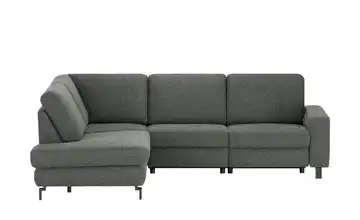 Max Schelling Ecksofa Maximum Plus Graphit links Erweiterte Funktion Winkel Schwarz, matt