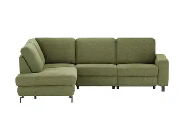 Max Schelling Ecksofa Maximum Plus Olivgrün links Erweiterte Funktion Winkel Schwarz, matt