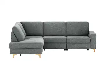 Max Schelling Ecksofa Maximum Plus Anthrazit links Erweiterte Funktion Winkel Eiche, geölt