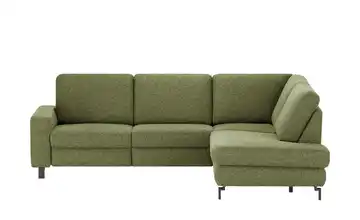 Max Schelling Ecksofa Maximum Plus Olivgrün rechts ohne Winkel Schwarz, matt