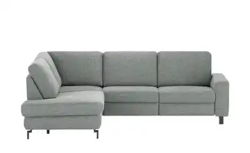 Max Schelling Ecksofa Maximum Plus Grau links ohne Winkel Schwarz, matt