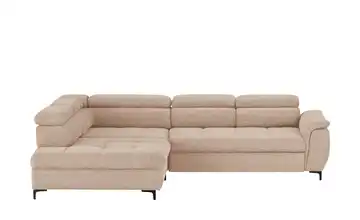 Twist Ecksofa aus Flachgewebe Denvo Altrosa links Grundfunktion