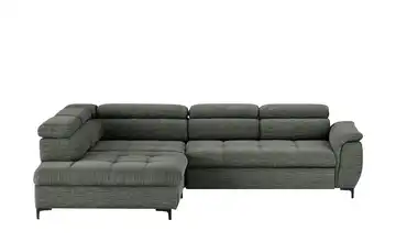 Twist Ecksofa aus Flachgewebe Denvo Schwarz links Grundfunktion