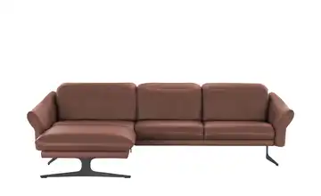 himolla Ecksofa Leder aus Echtleder 1059 Rotbraun links Grundfunktion