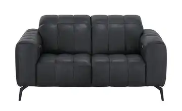 Natuzzi Editions Ledersofa mit Kopfteilverstellung Portento Erweiterte Funktion 2 Schwarz