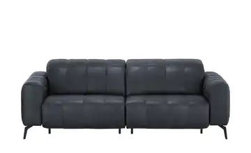 Natuzzi Editions Ledersofa mit Kopfteilverstellung Portento Erweiterte Funktion 3 Dunkelblau