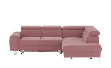 Primo Ecksofa Los Angeles Rosa rechts Erweiterte Funktion