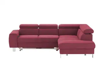 Primo Ecksofa Los Angeles Korallenrot rechts Erweiterte Funktion