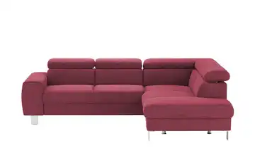 Primo Ecksofa Los Angeles Korallenrot rechts Grundfunktion