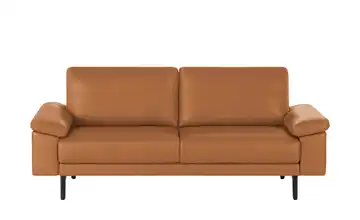 hülsta Sofa Sofabank aus Leder HS 450 198 cm Ockerbraun