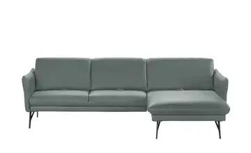 himolla Ecksofa Leder 1928 rechts Azurblau