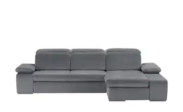 Twist Ecksofa aus Mikrofaser Avilla Grundfunktion Graphit Mikrofaser in Velours-Optik rechts