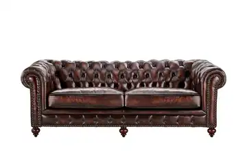 Primo Sofa im Vintagelook Chesterfield Braun 3