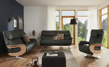 himolla Ledersofa 2,5 Grau