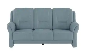 Kollektion Kraft Sofa 3-sitzig aus Mikrofaser Wilma Stahlblau Sitztiefenverstellung elektrisch