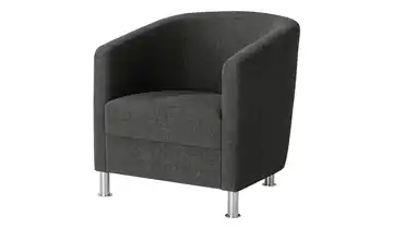 Sessel aus Flachgewebe Schwarz