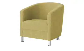 Sessel aus Flachgewebe Gelb / Grün