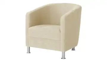 Sessel aus Flachgewebe Beige