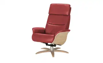 Nils Olsen Relaxsessel Leder mit Relaxfunktion Balance Red (Rot)