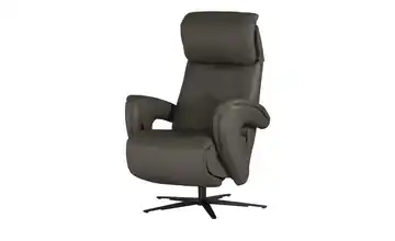 Hukla Relaxsessel aus Leder Pierre Schokoladenbraun
