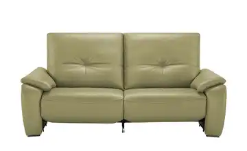 Wohnwert Sofa aus Echtleder Halina Hellgrün Erweiterte Funktion