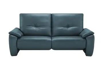 Wohnwert Sofa aus Echtleder Halina Petrol ohne