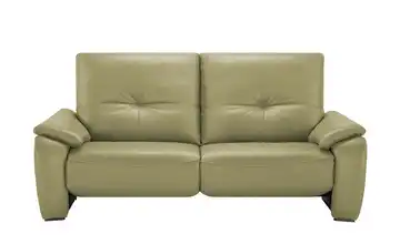 Wohnwert Sofa aus Echtleder Halina Hellgrün ohne
